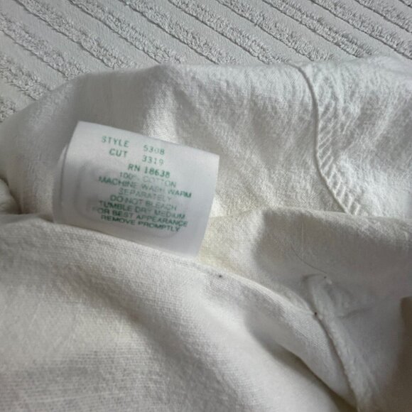Vintage LA Seat Covers Women's Cotton Button Front Basic Jacket Size P/S White - Picture 4 of 7